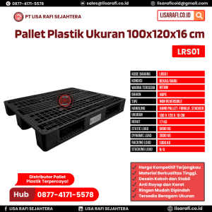 Pallet Plastik Bekas/Baru Ukuran 100x120x16 cm - LRS01