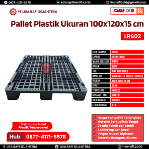Pallet Plastik Bekas/Baru Ukuran 100x120x15 cm - LRS02