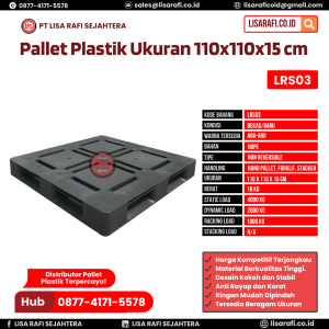 Pallet Plastik Bekas/Baru Ukuran 110x110x15 cm - LRS03