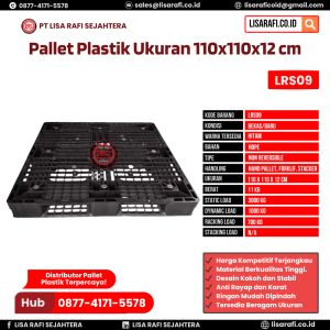 Pallet Plastik Bekas/Baru Ukuran 110x110x12 cm - LRS09