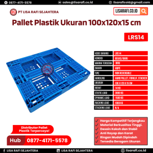 Pallet Plastik Bekas/Baru Ukuran 100x120x15 cm - LRS14