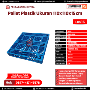 Pallet Plastik Bekas/Baru Ukuran 110x110x15 cm - LRS15