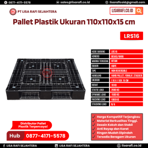 Pallet Plastik Bekas/Baru Ukuran 110x110x15 cm - LRS16