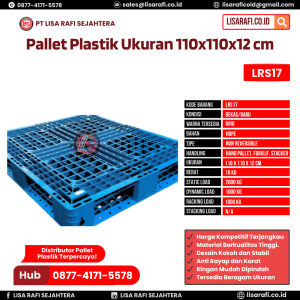 Pallet Plastik Bekas/Baru Ukuran 110x110x12 cm - LRS17