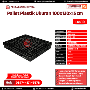 Pallet Plastik Bekas/Baru Ukuran 100x130x15 cm - LRS19