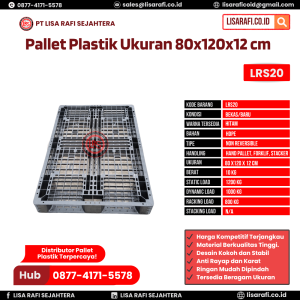 Pallet Plastik Bekas/Baru Ukuran 80x120x12 cm - LRS20