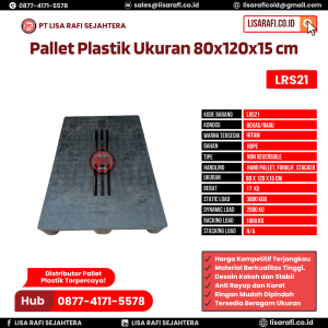 Pallet Plastik Bekas/Baru Ukuran 80x120x15 cm - LRS21