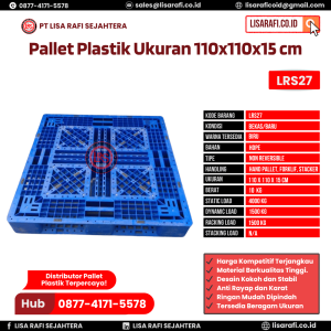 Pallet Plastik Bekas/Baru Ukuran 110x110x15 cm - LRS27
