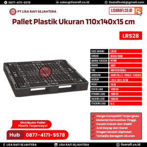 Pallet Plastik Bekas/Baru Ukuran 110x140x15 cm - LRS28