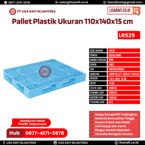 Pallet Plastik Bekas/Baru Ukuran 110x140x15 cm - LRS29