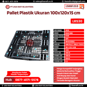 Pallet Plastik Bekas/Baru Ukuran 100x120x15 cm - LRS30