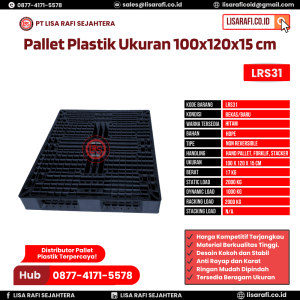 Pallet Plastik Bekas/Baru Ukuran 100x120x15 cm - LRS31