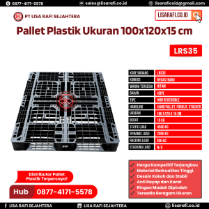 Pallet Plastik Bekas/Baru Ukuran 100x120x15 cm - LRS35