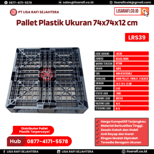 Pallet Plastik Bekas/Baru Ukuran 74x74x12 cm - LRS39