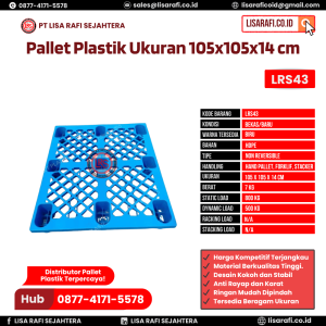 Pallet Plastik Bekas/Baru Ukuran 105x105x14 cm - LRS43