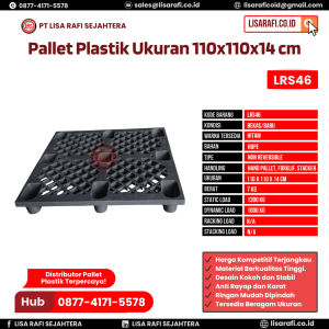 Pallet Plastik Bekas/Baru Ukuran 110x110x14 cm - LRS46