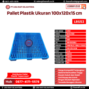 Pallet Plastik Bekas/Baru Ukuran 100x120x15 cm - LRS53