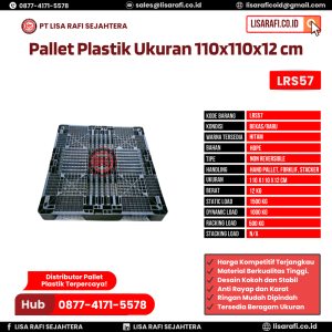 Pallet Plastik Bekas/Baru Ukuran 110x110x12 cm - LRS57
