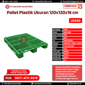 Pallet Plastik Bekas/Baru Ukuran 120x120x16 cm - LRS60