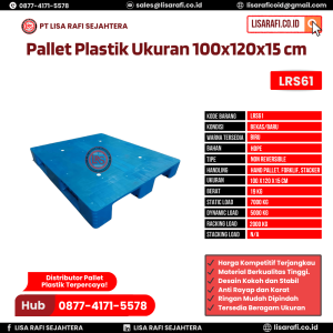 Pallet Plastik Bekas/Baru Ukuran 100x120x15 cm - LRS61