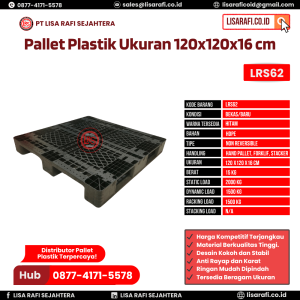 Pallet Plastik Bekas/Baru Ukuran 120x120x16 cm - LRS62