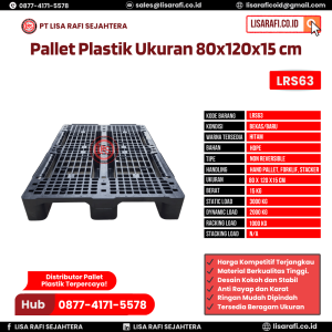 Pallet Plastik Bekas/Baru Ukuran 80x120x15 cm - LRS63
