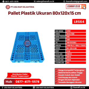 Pallet Plastik Bekas/Baru Ukuran 80x120x15 cm - LRS64
