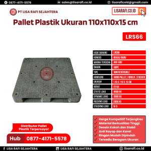 Pallet Plastik Bekas/Baru Ukuran 110x110x15 cm - LRS66
