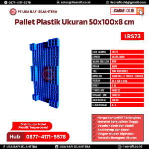 Pallet Plastik Bekas/Baru Ukuran 50x100x8 cm - LRS73