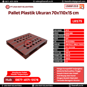 Pallet Plastik Bekas/Baru Ukuran 70x110x15 cm - LRS75