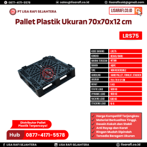 Pallet Plastik Bekas/Baru Ukuran 70x70x12 cm - LRS76
