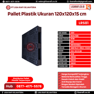 Pallet Plastik Bekas/Baru Ukuran 120x120x15 cm - LRS81