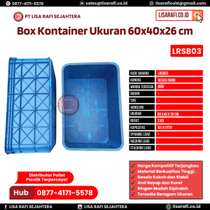 Box Container Bekas/Baru Ukuran 60x40x26 cm - LRSB03