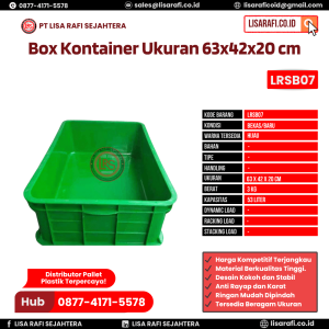 Box Container Bekas/Baru Ukuran 63x42x20 cm - LRSB07