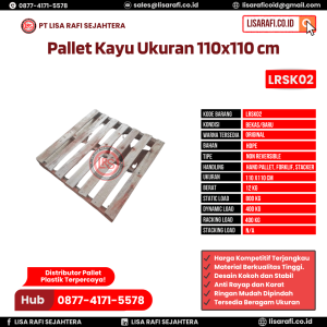 Pallet Kayu Bekas/Baru Ukuran 110x110 cm - LRSK02