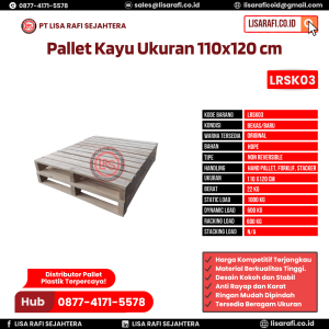 Pallet Kayu Bekas/Baru Ukuran 110x120 cm - LRSK03
