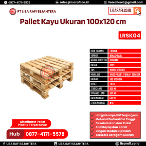 Pallet Kayu Bekas/Baru Ukuran 100x120 cm - LRSK04