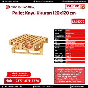 Pallet Kayu Bekas/Baru Ukuran 120x120 cm - LRSK05