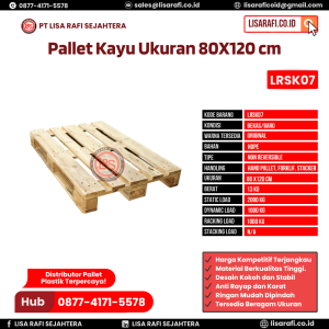 Pallet Kayu Bekas/Baru Ukuran 80x120 cm - LRSK07