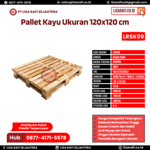 Pallet Kayu Bekas/Baru Ukuran 120x120 cm - LRSK09