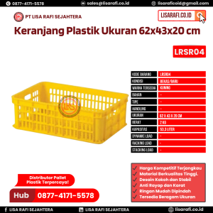 Keranjang Plastik Bekas/Baru Ukuran 62x43x20 cm - LRSR04